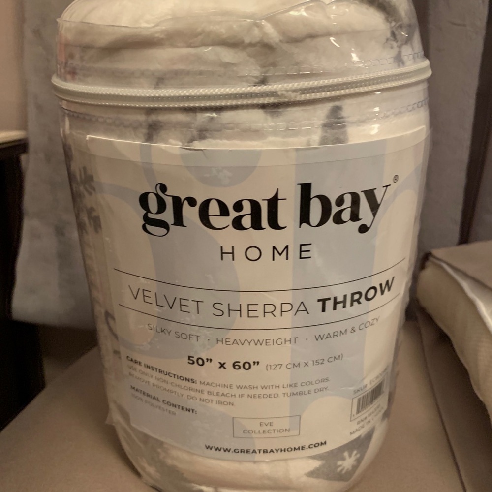 Velvet Sherpa throw
